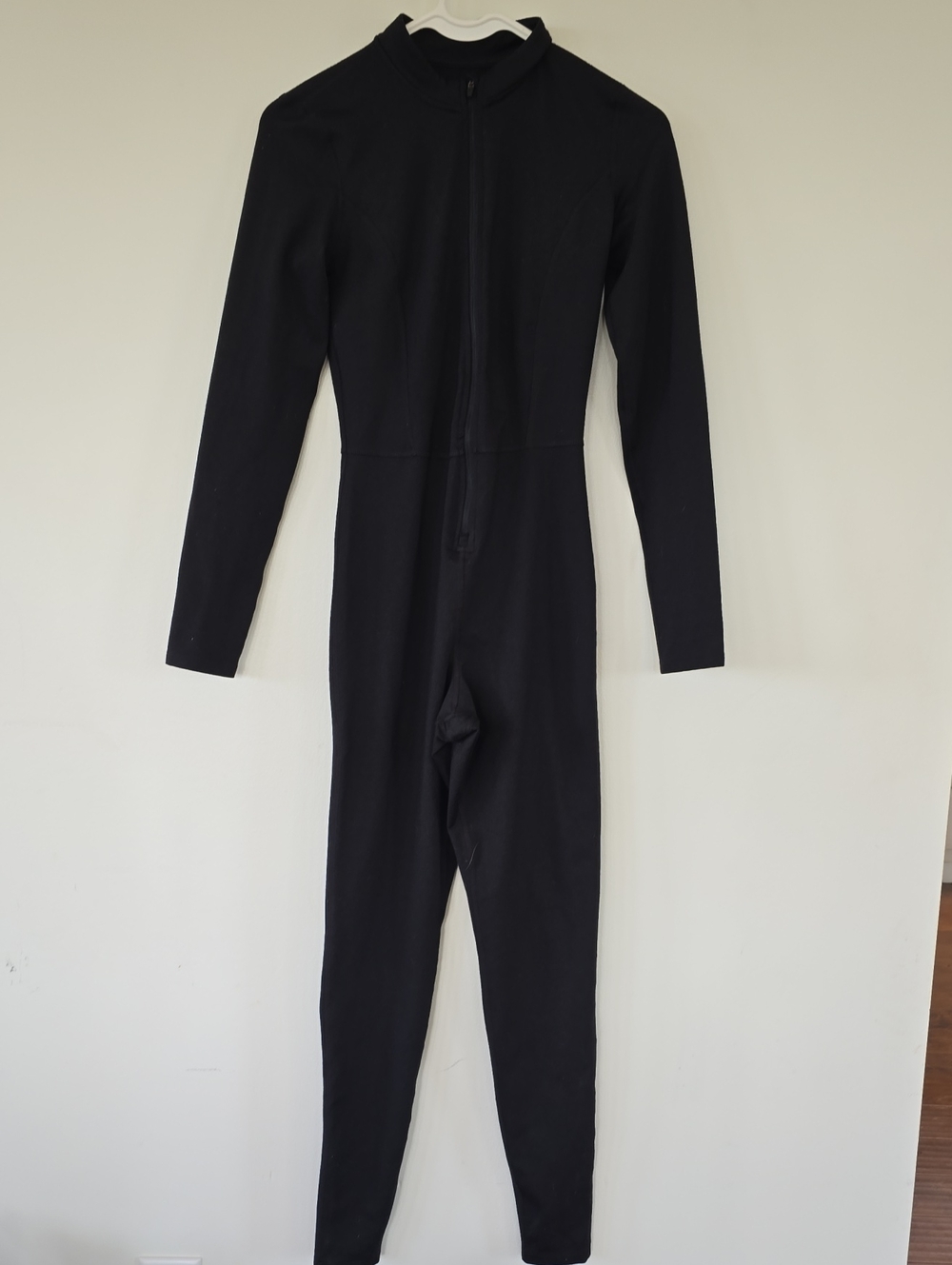 Old Navy Black Long-Sleeve Zip-Front Jumpsuit